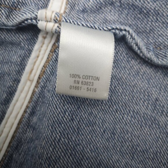 C.J. Banks Ladies Size X = (US 14W) Full Zip Medium Wash Jean Jacket - Picture 5 of 11